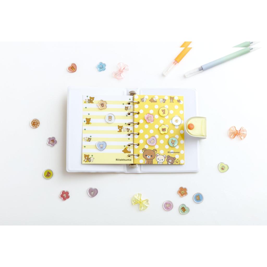 San-X Rilakkuma Squishy Sticker Binder SE68703 H155  W110  D20mm - Cute Kawaii Organizing Stationery