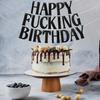 Happy Fucking Birthday Banner, Funny Birthday Party Decorations for Adult, Happy 16th 18th 20th 30th Birthday Bunting, Funny Birthday Sign Black