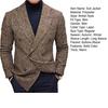 Männer Blazer Slim Fit Turndown Kragen Einfarbig Streetwear Herbst Winter Britischen Stil Knöpfe Anzug Jacke Mantel für Büro