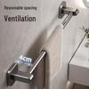 Wall-Mounted No-Punch Towel Rack with Shelf and Single Bar for Bathroom Storage