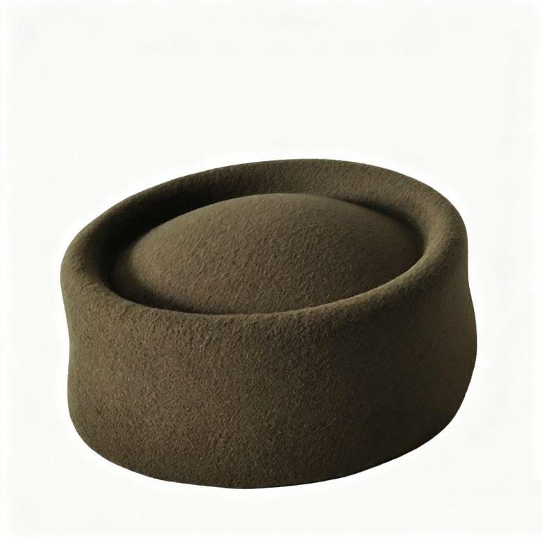 Women's Hat Fall and Winternew Arrivalwoolen Leopard Print Hat Women's Stewardess Beret Retro Hat