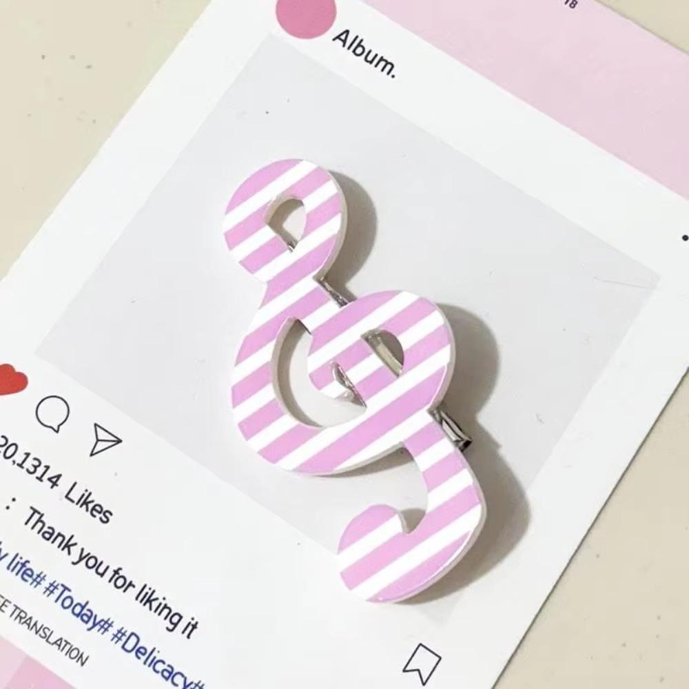 Polka Dot Stripe Music Note Musical Note Hair Clip Ins Korean Musical Note Hair Accessory Anti Slip Sweet Bangs Clip For Girls
