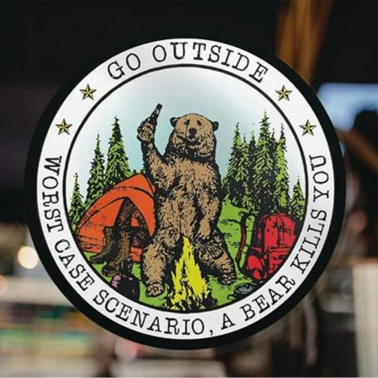 Bear Attack Vinyl Sticker for Car, Truck, Van, or Laptop