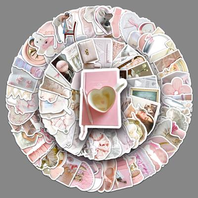 100 Ballet Ins Style Graffiti Stickers Personalized Small and Fresh Korean Guka Decorative Water Cup Computer Stickers