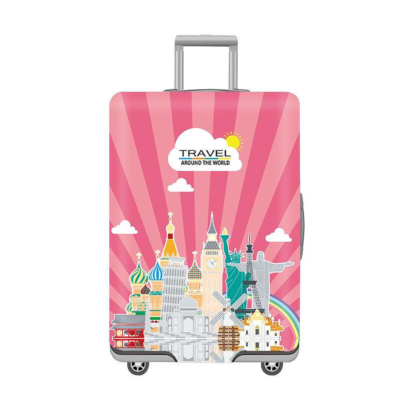 Thickened Elastic Printed Luggage Protector & Dust Cover