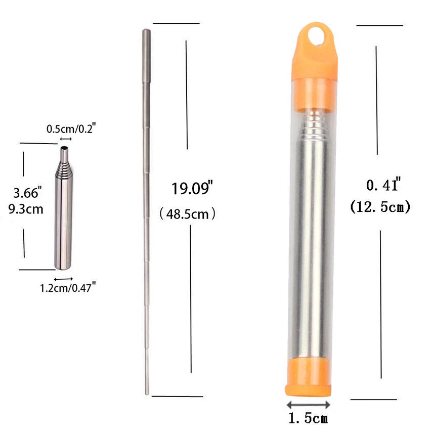 Retractable Stainless Steel Fire Starter Stick for Camping and Barbecue