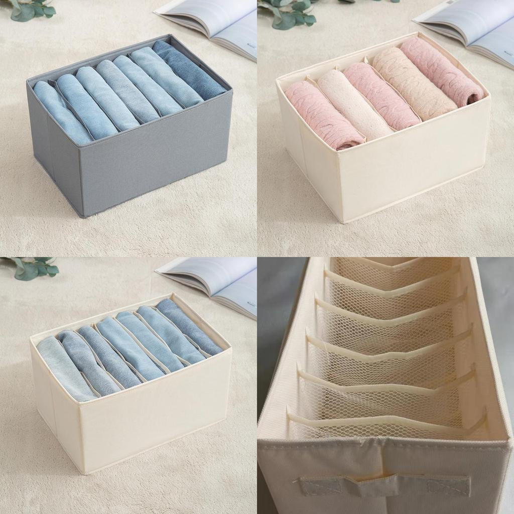 Oxford Cloth Storage Bin With Dividers For Closet And Bedroom Organization