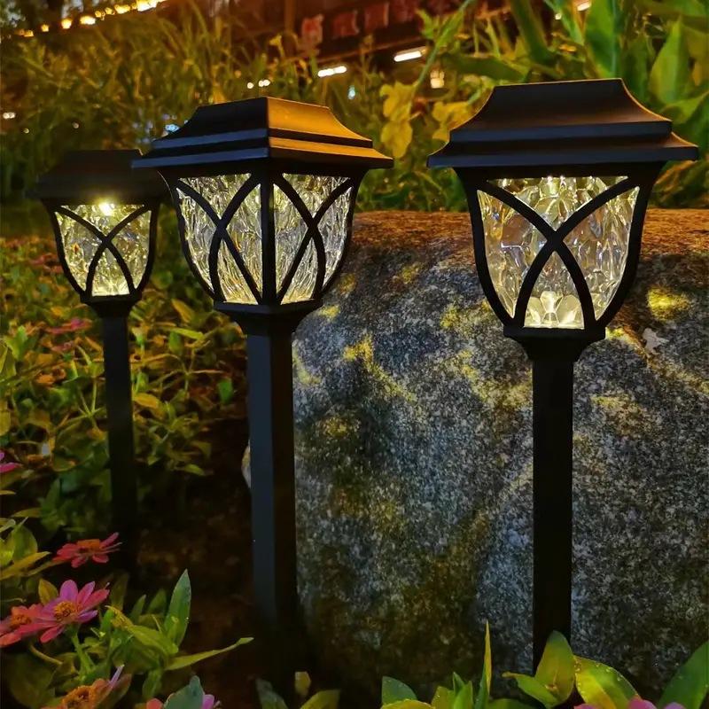 Solar Lights Outdoor Waterproof 2Pack LED Solar Garden Lights Outdoor Decorations Garden Decor for Yard Patio Landscape Planter Walkway
