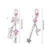 Cute Bowknot Pendant Keychain Dolphin Phone Charm Stylish Beaded Keychain Elegant Bag Pendant Suitale for Daily Use