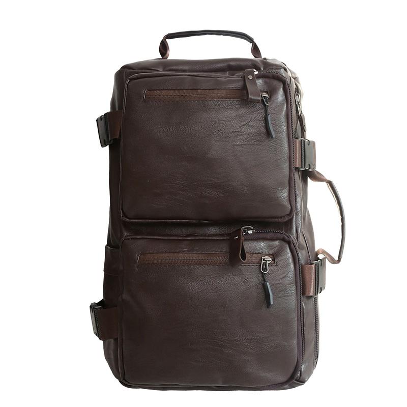 Travel Backpack Gym Fitness Bag Women Men PU Large Capacity Training College Students Schoolbag Sports Laptop Vintage Daypack