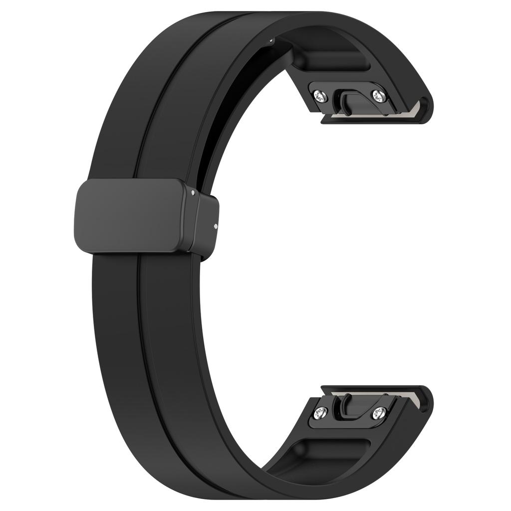 For Garmin Fenix 7/Forerunner 965/955/945/935 Silicone Band Black Buckle 22mm Watch Strap
