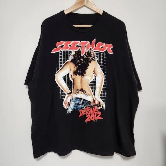 

Vintage Seether Band Detour 2012 Black S to 5XL Concert Shirt ZL382 Unisex T-Shirt S