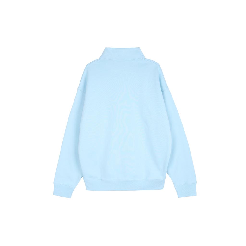 Nike Solid Letter Logo Half-Zip Pullover Sweatshirt Men Tops Light-Blue DX4249-442