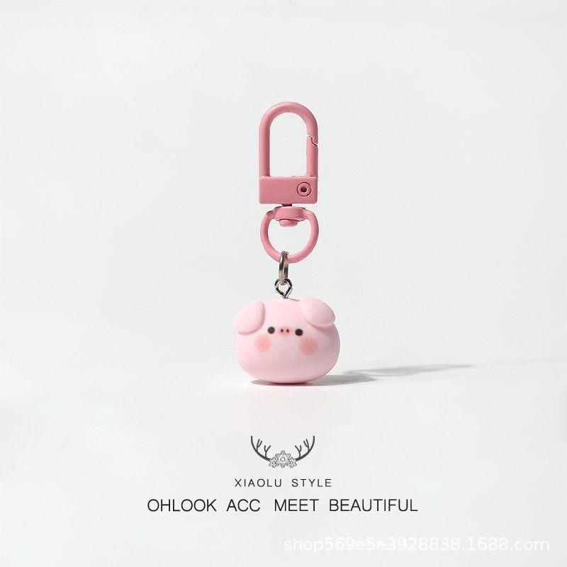 

Cute Keychain, Pig Decorative Pendant, Daily Accessory Small Bag Hanging Decorative Item one size білий