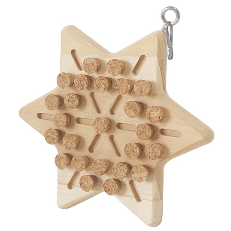 Parrot Pecking Cork Toy Wood Block Grinding Toy for Small Medium Bird Birdcages Hangable Entertainment Toy Y5GB