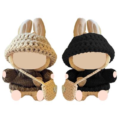 Cute 17cm Doll Clothes, Plush Toy Outfit, Doll Clothes, Adorable, Compatible with Labubu Dolls, Costume.