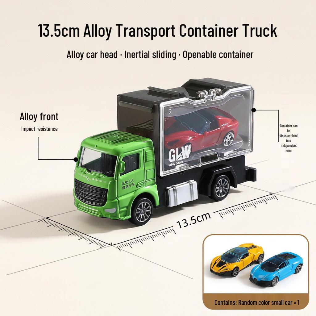 Children's Alloy Inertial Container Truck & Storage Car Toy