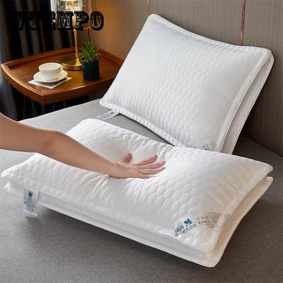 High Pillow Five-star Hotel Quality Cotton Pillow Core Pure Cotton White Pillow Wide Side Three-dimensional Bed Pillow 1 48x74cm