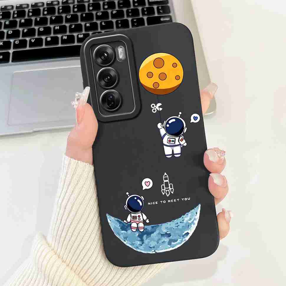Silicone Case For Oppo Reno12 5G Colorful Small Cat Soft Cover For Oppo Reno 12 F 12F Reno12 FS 5G Protectors Cases Coque