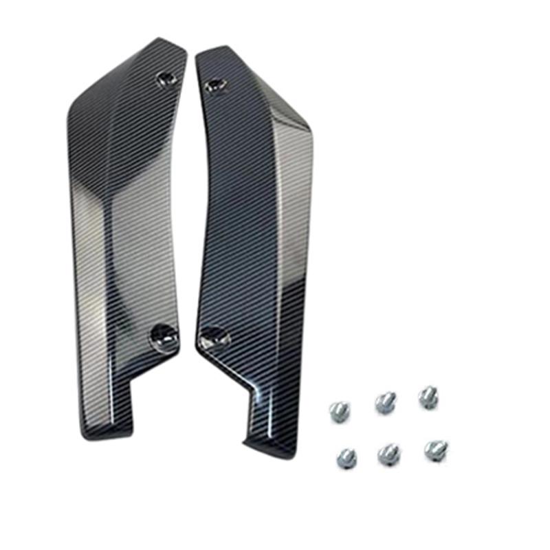2pcs Rear Bumper Strip Lip Spoiler Diffuser Splitter Scratch Protector Winglets Rear Lip Wrap Angle Splitters Universal