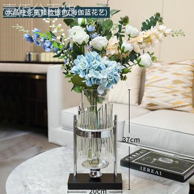 Metall Transparent Glas Vasen Modernes Design Luxus Kristall Blumentopf Getrocknete Blumen Wohnzimmer Jarrones Tisch Dekoration