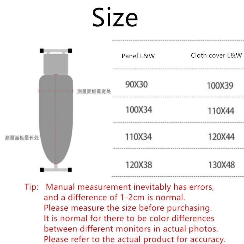 Ironing Board Cover Scorch Resistant Extra Thick Cotton Iron Cover With Padding Heat Reflective Heavy Duty Pad Approx 120x38cm