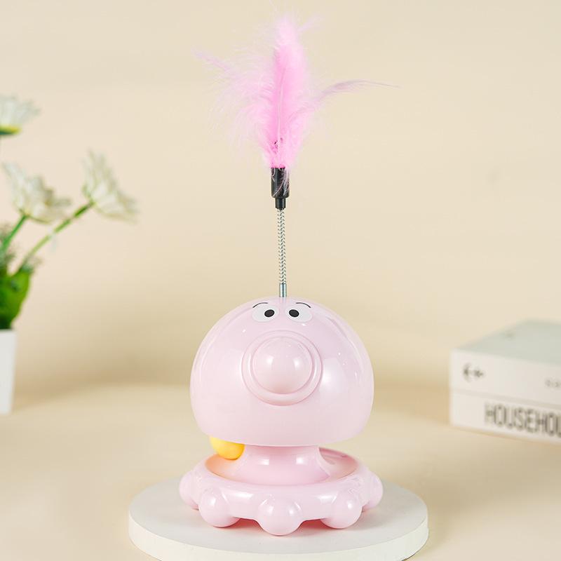 Octopus Cat Teaser Toy Set with Self-Entertainment Mint Balls and Turntable