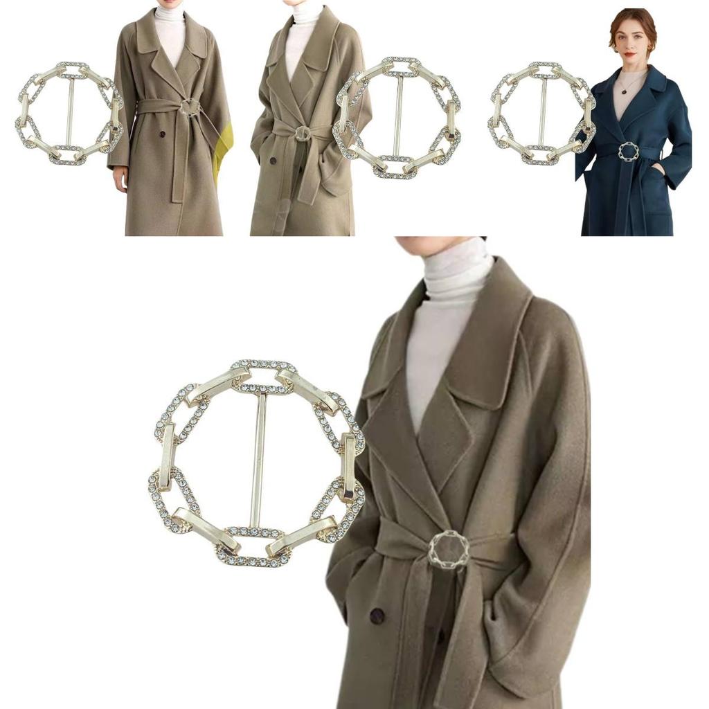 Premium Alloy Scarf Accessories Fashionable Large Buckle For Trench Coats