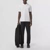Men's Burberry SS21 Pattern Cotton Short Sleeve Polo Shirt White 80431231