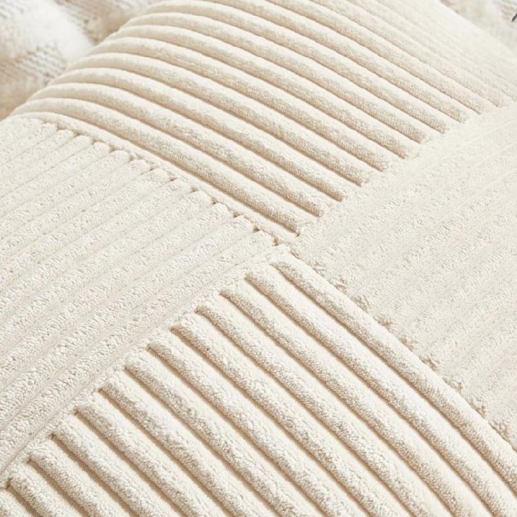 Corduroy Throw Pillowcase Soft Striped Removable Throw Pillow Cover for Easy Care Living Space