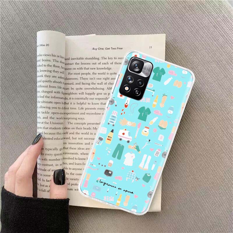 Cartoon Medicine Doctor Nurse Phone Case For Xiaomi Poco F7 Pro Mi 14 Ultra 9T 12T 11T 13 15 Pro 12 11i Clear 12X 10T 11 10 Lite