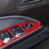 Red Carbon Fiber Interior Window Control Cover Trim For Colorado Canyon 2015-22
