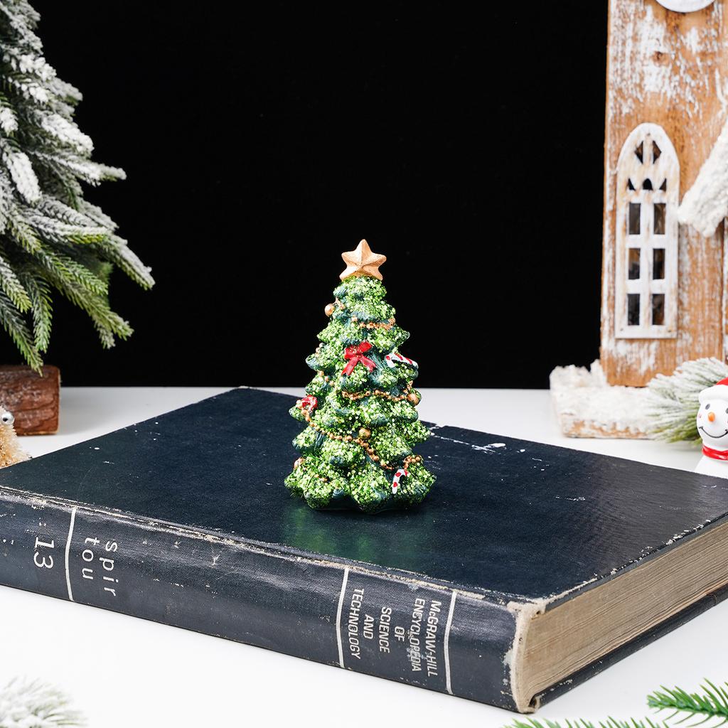 1PC, a Creative Green Christmas Tree Table Decoration Piece, with a Surface Coated with Small Glitter Sequins