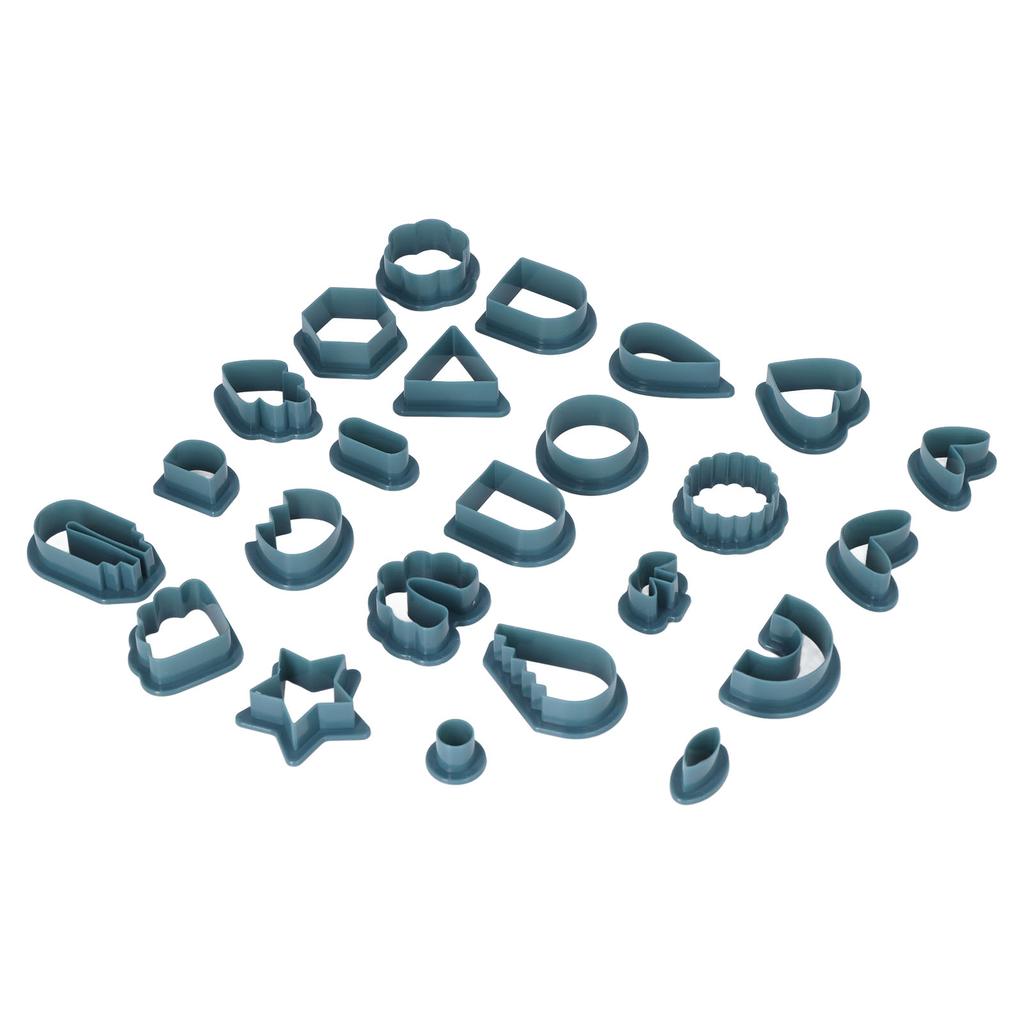 142 Pcs Dark Blue Polymer Clay Cutters Set Plastic Polymer Clay Cutter Tools DIY Clay Jewelry