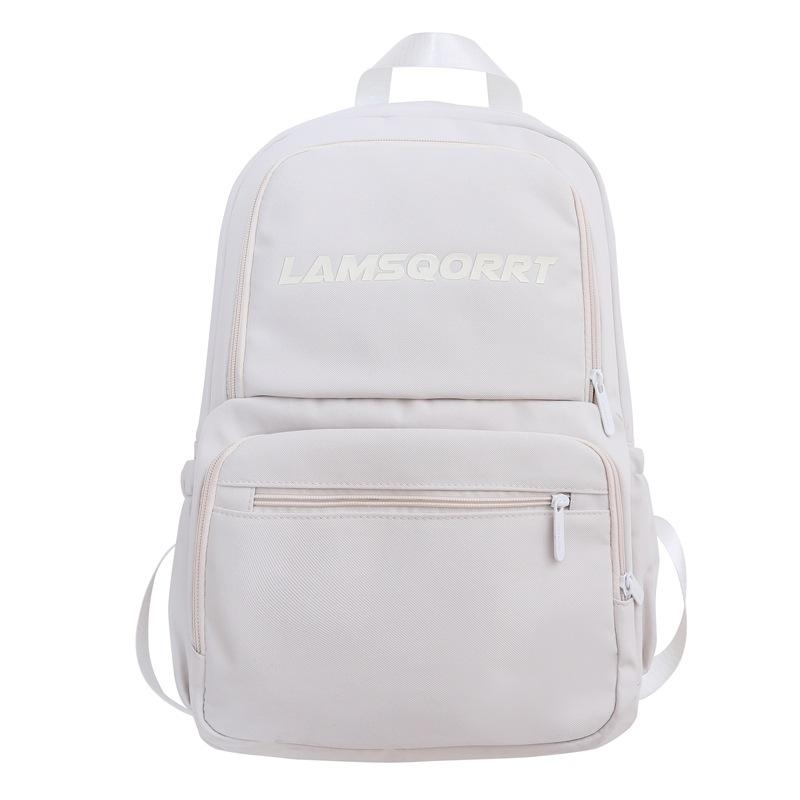 

Женский рюкзак большой емкости, однотонная школьная сумка, мужской дорожный рюкзак, компьютерная сумка белый