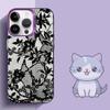 Black Lace Print New Hot  Phone Case For iPhone 16,15,14,13,12,11,Mini,Pro,SE,MAX,plus,Purple Matte Silicone Cover
