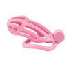 Pink Male Penis Cage with 5 Cock Rings Set Long Penis Bondage Bird Chastity Cage Belt Cock Ring Slave Restraint Man Sex Toy