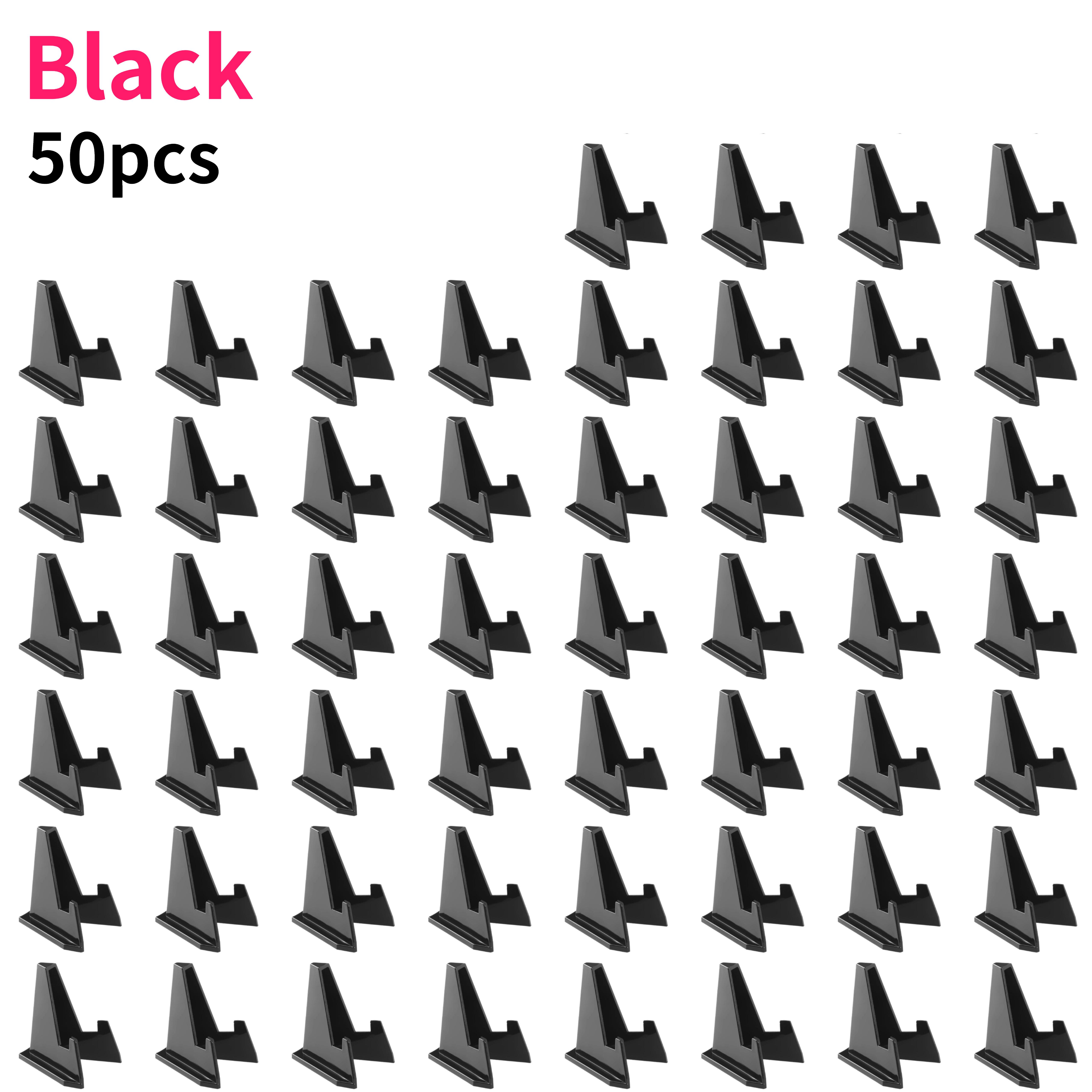 

50pcs Clear Acrylic Display Stands 5.5cm Versatile Angled Easel Holders for Coin Display Baseball & Trading Card Holders Decor