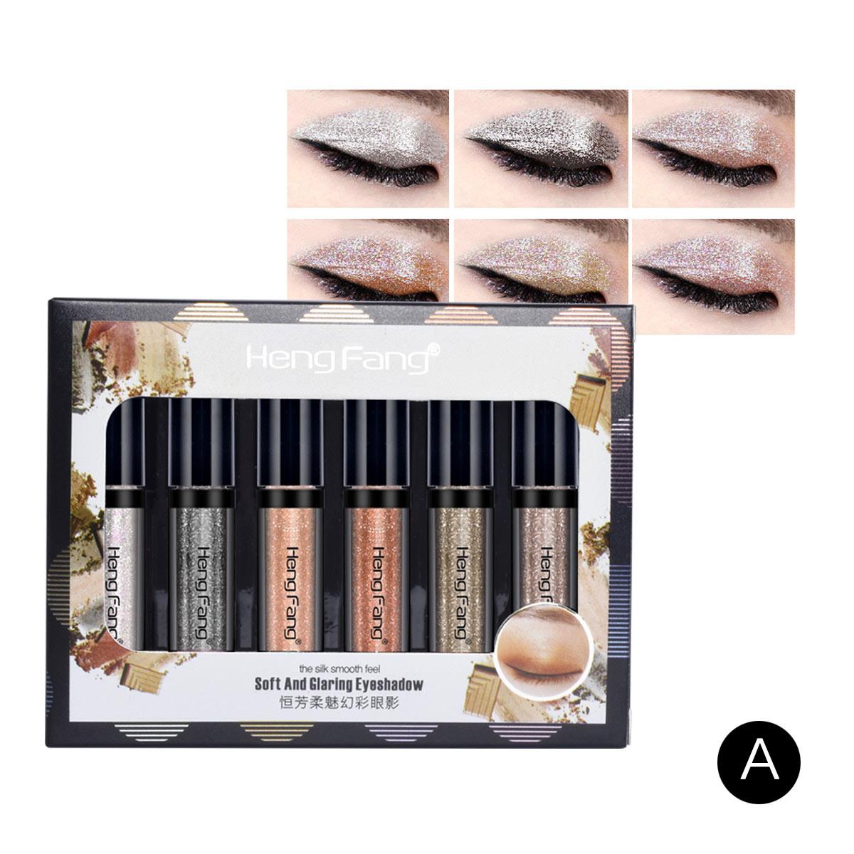 

HengFang 6 цветов Мягкие и яркие тени для век Набор для макияжа глаз для женщин и девочек