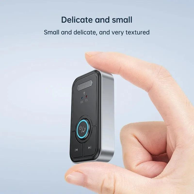 Adapter Bluetooth 6.0 Bezprzewodowy Nadajnik Odbiornik Audio do Samochodu Muzyki Słuchawek Głośnika Adapter Audio AUX z Gniazdem 3,5 mm