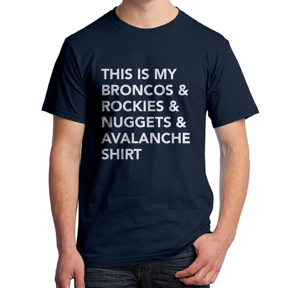 Это моя футболка Broncos и Rockies и Nuggets и Avalanche Денвер Колорадо 2119 XL