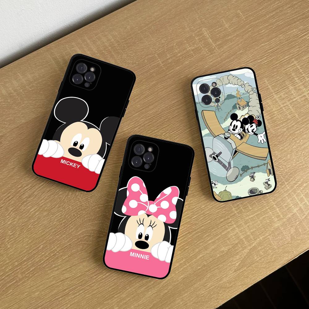 M-Minnie M-Mickey Phone Case for iPhone 16 17 Air 15 14 13 12 11 Pro Max 16E Plus Fundas
