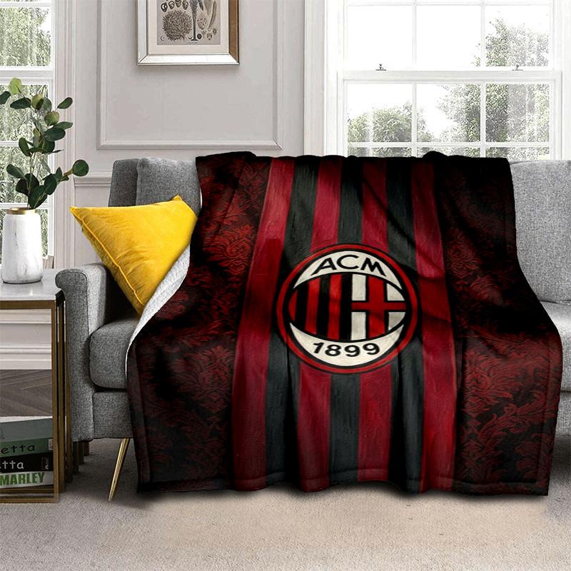 Ac Milan Football Club Logo Blanket Soft And Comfortable Camping Trip Air Conditioning Blanket Sheet Office Rest Blanket
