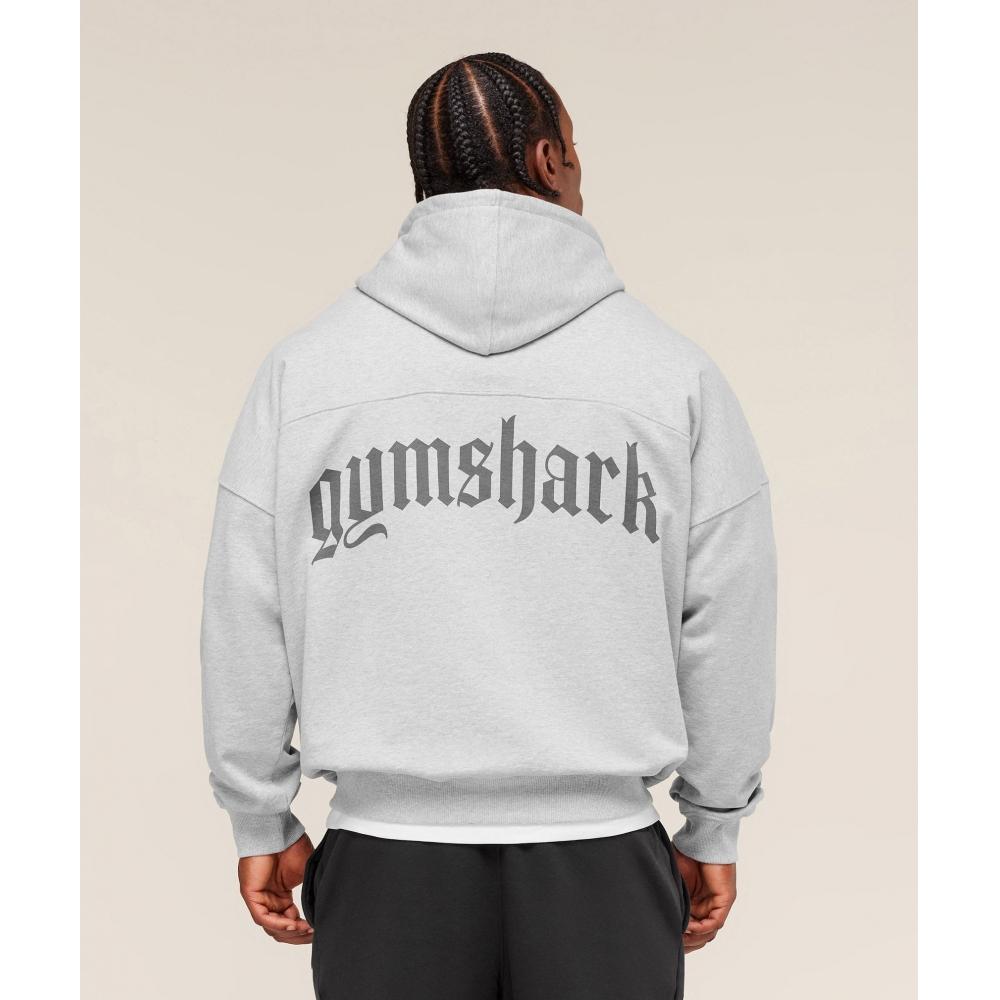 Gymshark Olde English Hoodie Bros Soft Grey Marl A3b6u Gc3c