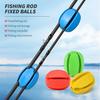 6Pcs Fishing Rod Fixed Ball 4/5/8/9/10MM 5 Holes Scratch Free Reusable Fishing Pole Protector Clip Fixing Tools Fishing Accessories