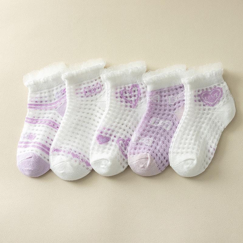 Breathable Cotton Mesh Summer Socks for Kids