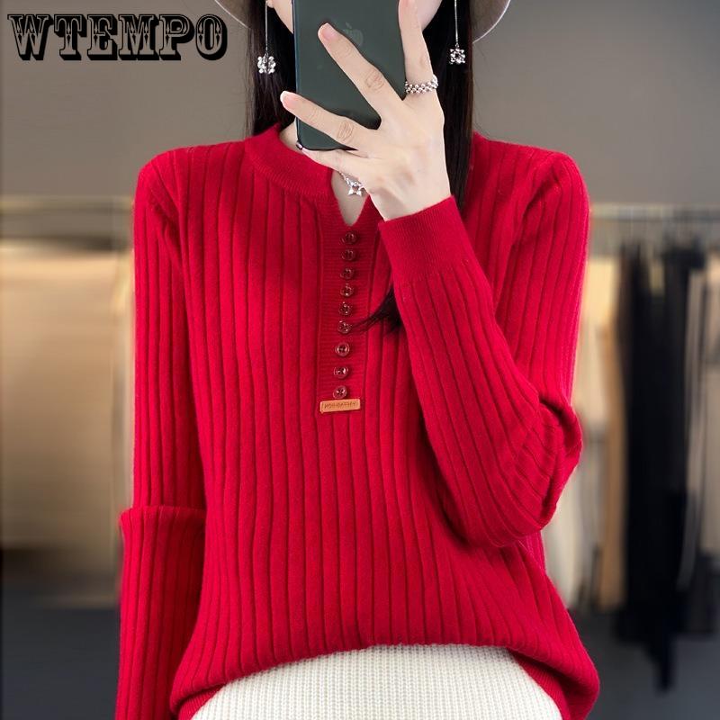 Autumn Women's Sweater Temperament Pullover Round Neck Regular Sweater Women's Knitwear