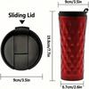Insulated Coffee Mug 17oz, Leak Proof Coffee Cups with Lid, Thermal Coffee Cups Stainless Steel Reusable Coffee Mug Keep Cold and Hot Travel Mug