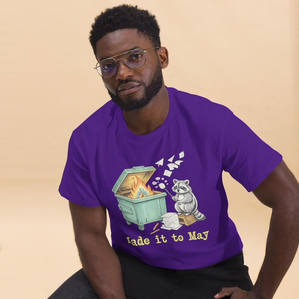 Funny Raccoon Dumpster Fire Teacher T-Shirt, End of School Year Graphic Tee