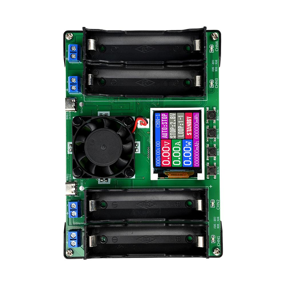 TYPE C Powered 4 Way 18650 Lithium Cell Analyzer DC Two Wire Internal Resistance Test  Independent Channel Design